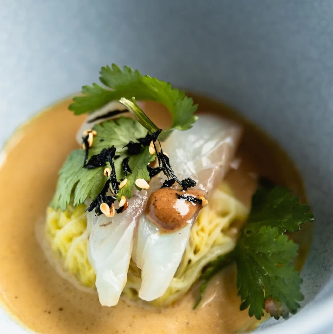 Photo by user thebistrotaupo, caption reads @clippernz #cocktaildegustation
3rd Course, Pork belly & savoy cabbage dumpling | citrus cured & dry aged Blue nose | shiitake & fermented black bean broth | coriander | toasted wakami | white sesame. This stunning dish was paired with the amazing Chilli & Pineapple | pineapple skin gin | green chilli white rum | clarified pineapple | chilli water, this was my favourite pairing of the night, what a cracking match. @the_bar_society_ice @barneytoy @admiral_miley 
@nz_flavour @thatgreenolive thank you for the photo Olivia.